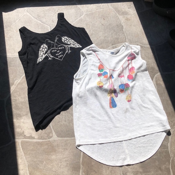 Old Navy Kids Girls Tank Tops Large 10/12 Like New - Picture 1 of 4